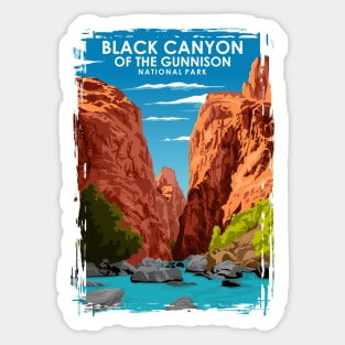 Black Canyon of the Gunnison National Park Travel Poster Sticker